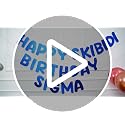Pre-Strung Happy Skibidi Birthday Sigma Banner - Glittery Party Decoration