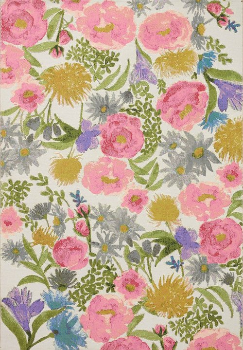 Loloi Botanical Collection BOT-01 Ivory/Multi 2'-5" x 3'-11" Accent Rug