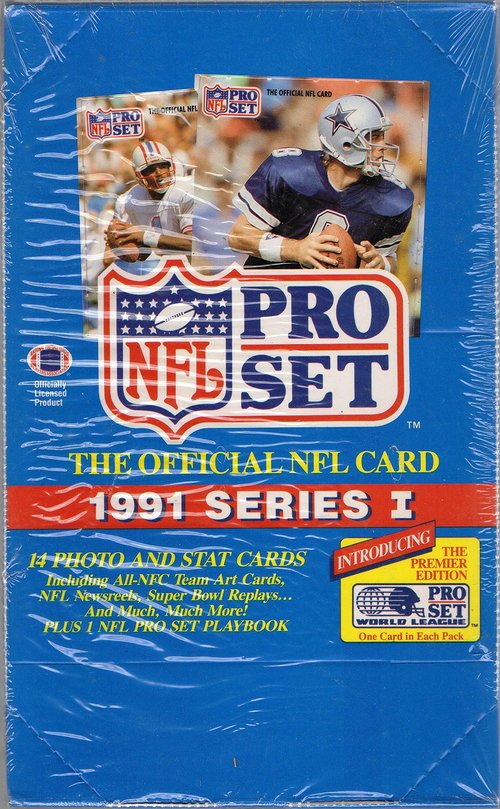 1991 ProSet Football Cards Series 1 Box (36 packs/box, 14 cards/pack)