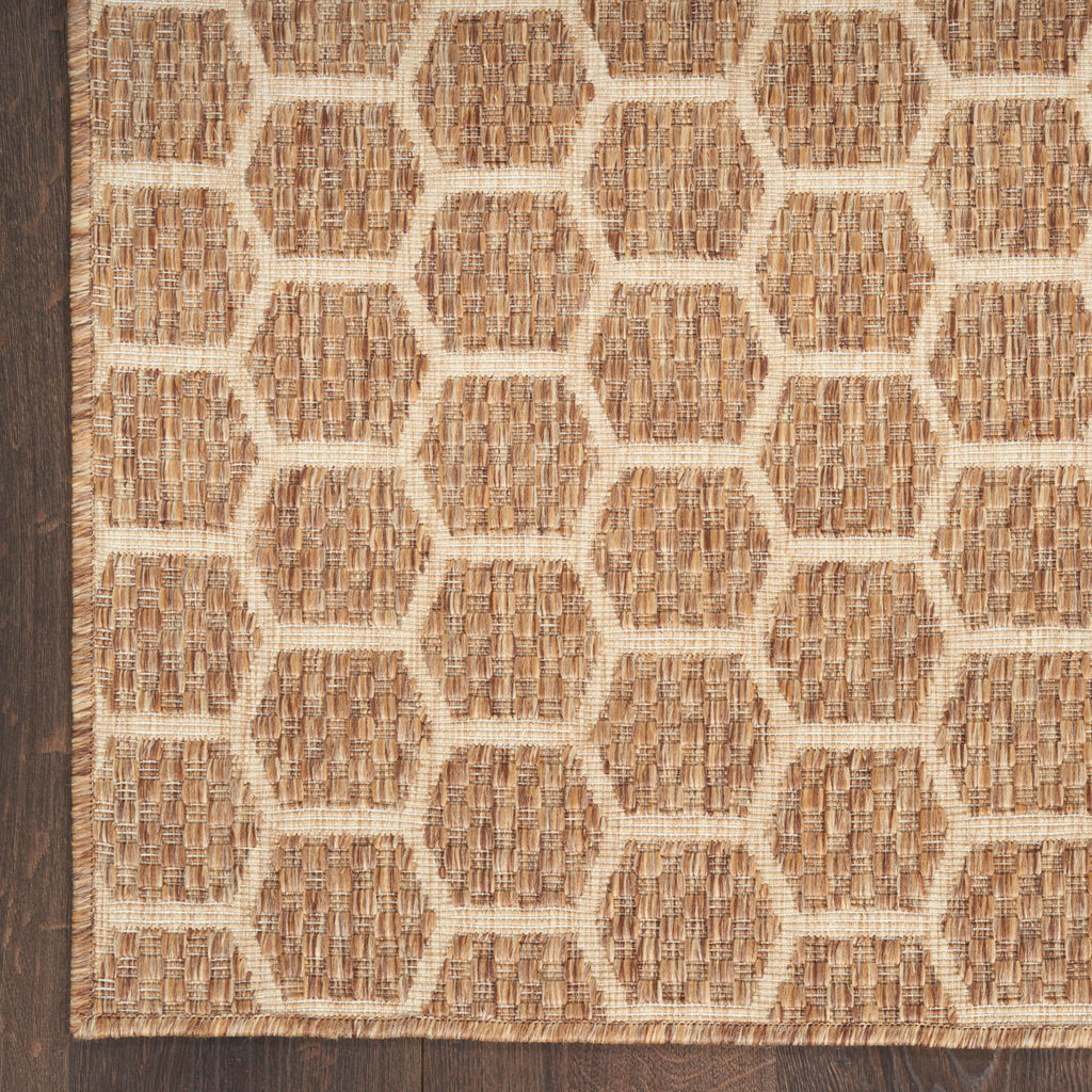 Nourison Home Reversible Indoor Outdoor Natural 4' x 6' Area Rug - Easy Clean, Non Shedding, Bed Room, Living Room, Dining Room, Kitchen (4' x 6')