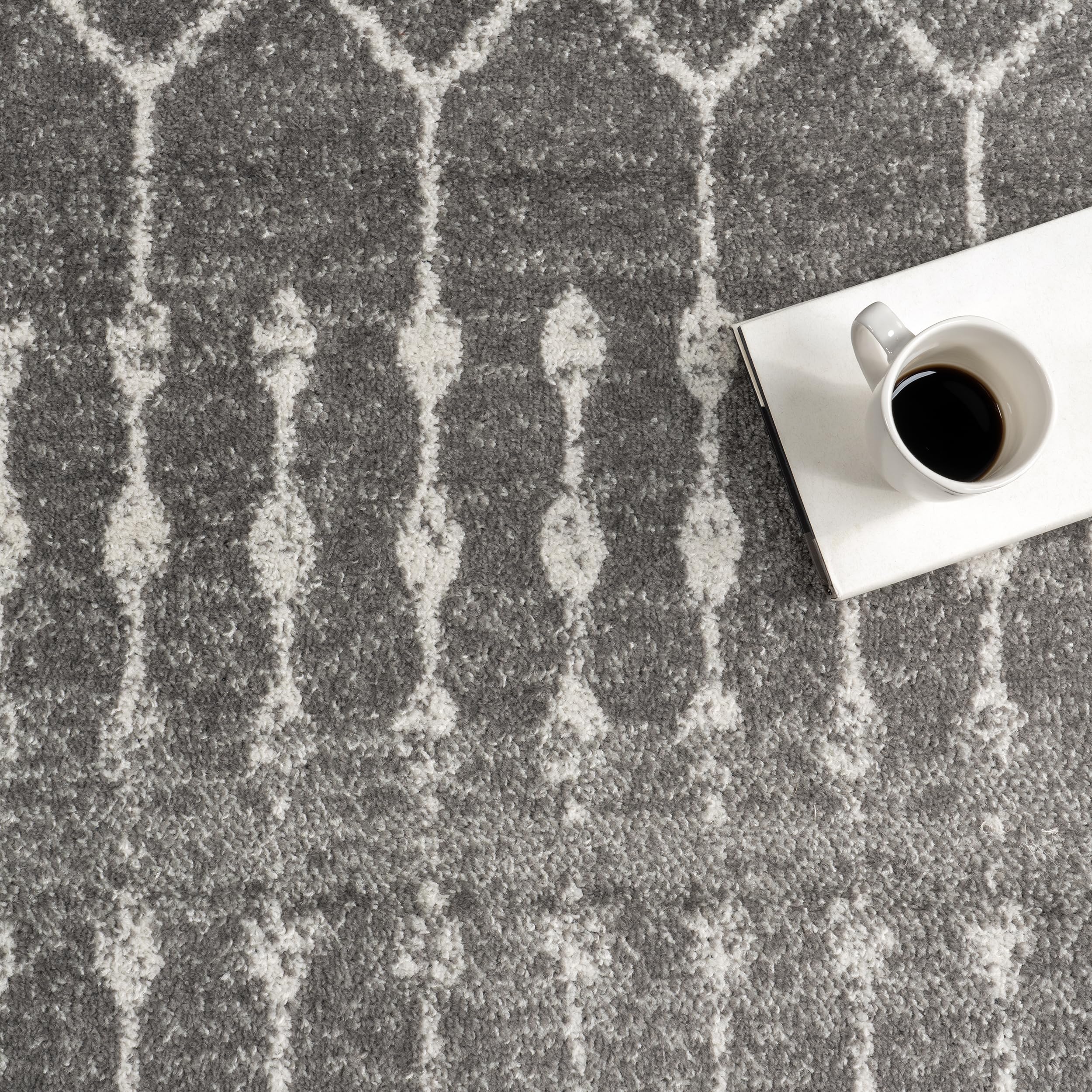 nuLOOM 2x3 Moroccan Blythe Area Rug, Dark Grey, Faded Bohemian Design, Stain Resistant, For Bedroom, Dining Room, Living Room, Hallway, Office, Kitchen, Entryway