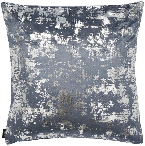 SAFAVIEH Home Collection Edmee Glam Metallic Midnight Blue/Silver 12 x 36-inch Rectangle Pillow with Insert
