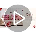 Valentine's Day Pillow Covers Set of 2 - 18x18 Inch Plush Faux Fur