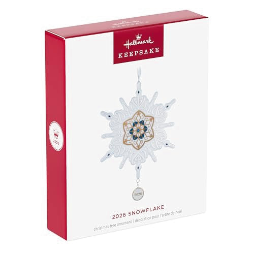 Hallmark Keepsake Christmas Ornament Snowflake 2026 - Festive Holiday Decor