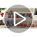 OTOSTAR Christmas Throw Pillow Cover 12x20 Inch - Red Snowflake Design