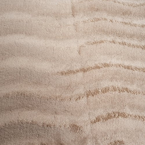 Microfiber Memory Foam Bath Mat - Oversized Padded Nonslip Accent Rug with Wave Pattern for Bathroom, Kitchen, and Laundry Room by Lavish Home (Mocha)
