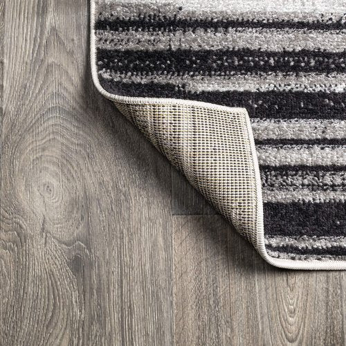 JONATHAN Y Linear Modern Half-Stripe Gray/Cream Indoor Area Rug, 3x5, Contemporary, Transitional, Easy-Cleaning for Living Room, Bedroom, Kitchen, Pet Friendly, Non-Shedding (CTP112B-3)