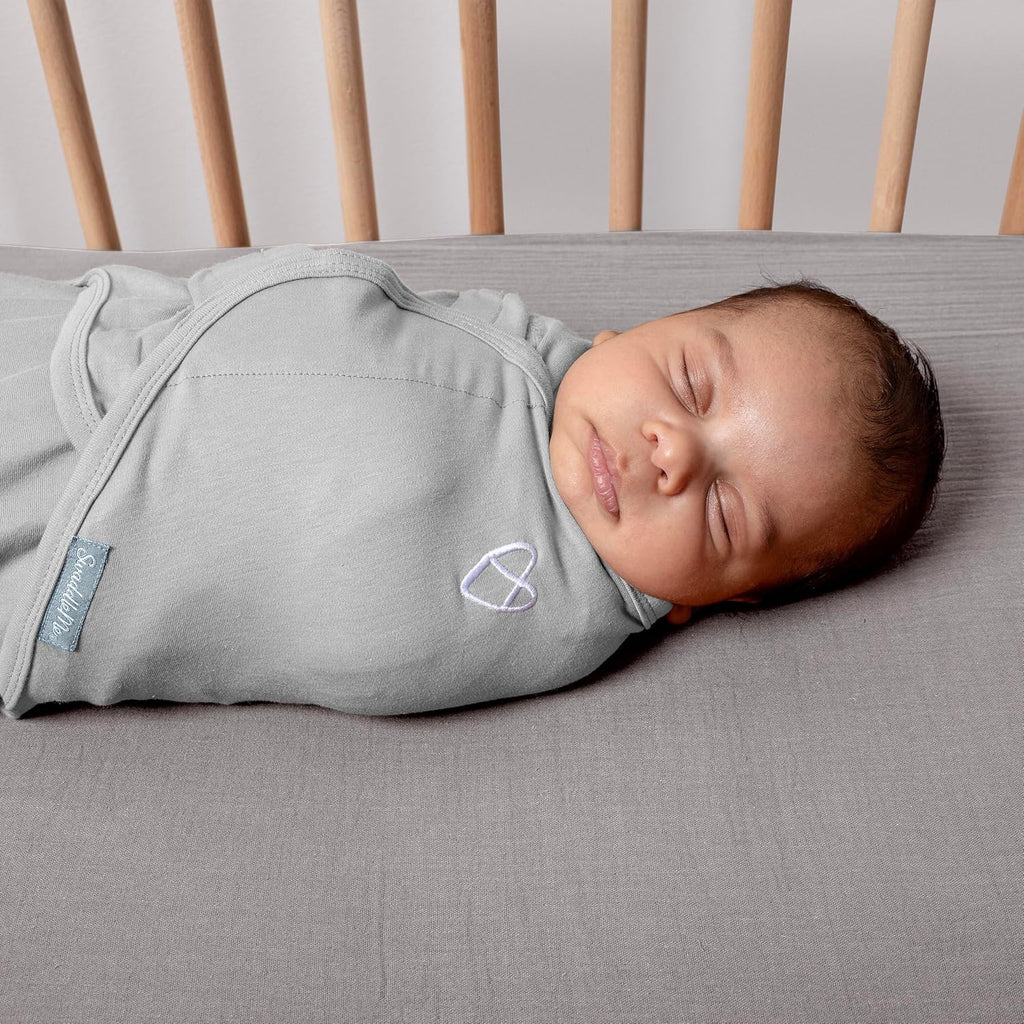 SwaddleMe by Ingenuity Baby Swaddle Blanket - 100% Cotton, Improves Sleep & Calms Reflex | 0-3 Months, 2-Pack - Tropical Dino