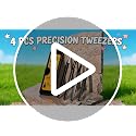 G.CATACC 4-Pack Precision Tweezers Set - Stainless Steel Anti-Static Craft & Grooming Tweezers with Case