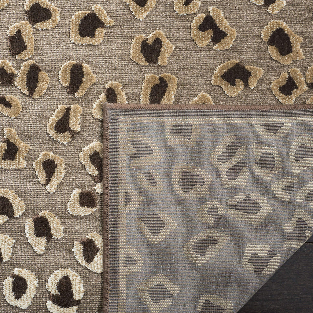 SAFAVIEH Paradise Collection Accent Rug - 2' x 3', Beige & Brown, Animal Print Viscose Design, Ideal for High Traffic Areas in Entryway, Living Room, Bedroom (PAR84-303)
