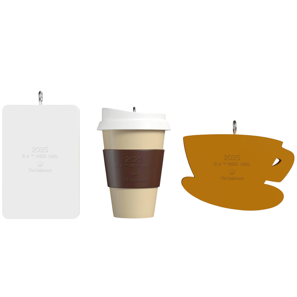 Hallmark Keepsake Mini Gilmore Girls Ornaments, Set of 3 (Luke's Diner, Coffee Cup, No Cell Phones) Tiny Ornaments for Tabletop Tree