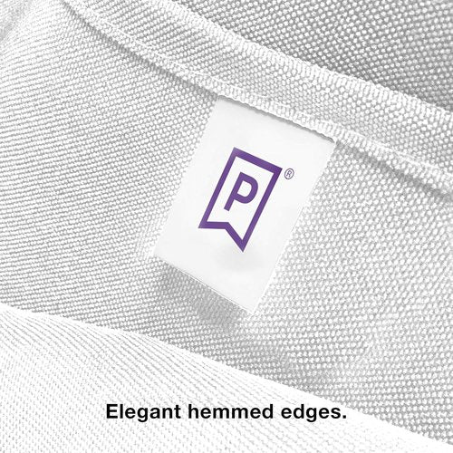 Gee Di Moda Rectangle Tablecloth - Heavy-Duty 60 x 102 Inch White Fabric for Events & Parties