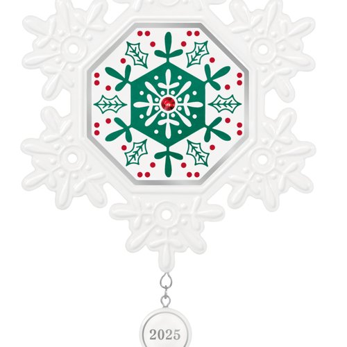 Hallmark Keepsake Christmas Ornament 2025, Snowflake 2025, Porcelain, Snowflake Gifts