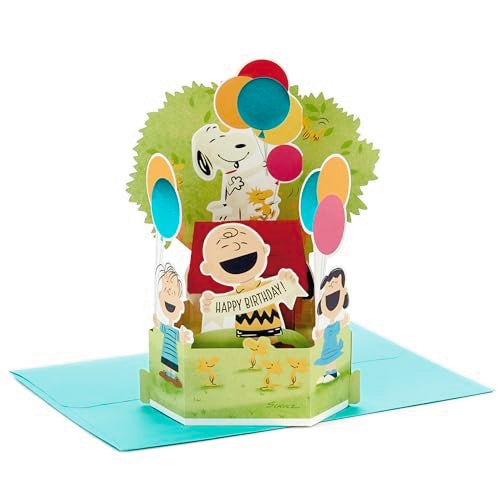 Hallmark Peanuts Pop Up Birthday Card - Snoopy & Charlie Brown Diorama