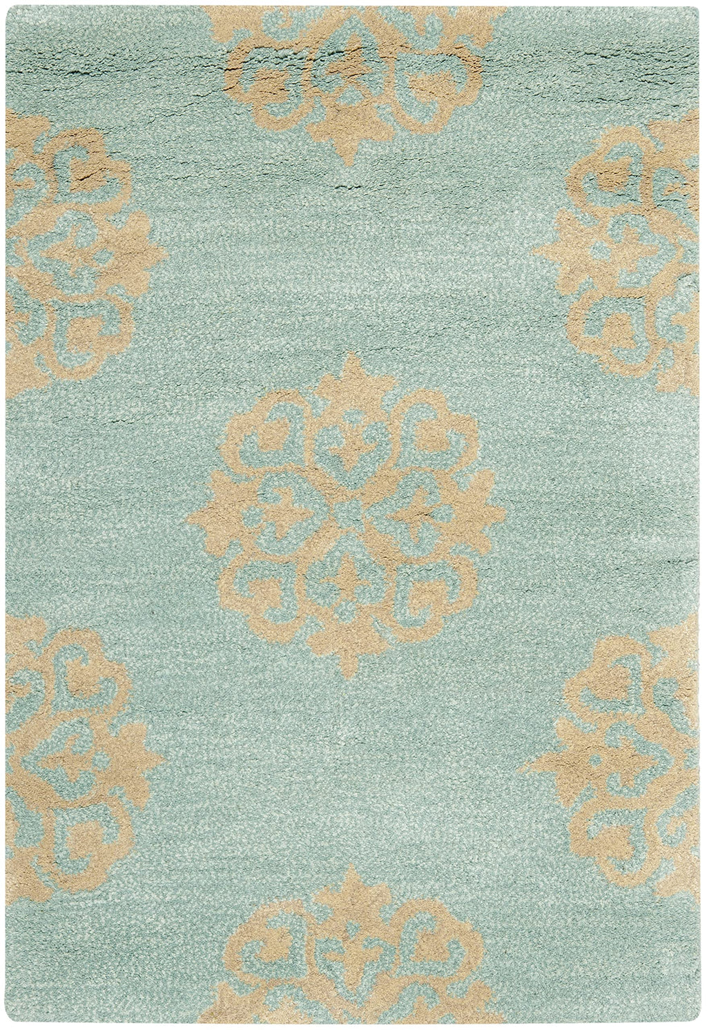 SAFAVIEH Soho Collection 2' x 3' Turquoise SOH424A Handmade Premium Wool Accent Rug