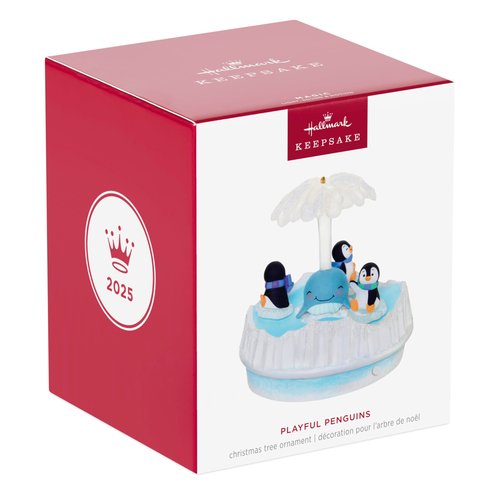 Hallmark Keepsake Christmas Ornament 2025, Playful Penguins Musical with Light and Motion