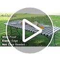 Waterproof Black and White Buffalo Picnic Tablecloth, 6ft Fitted Vinyl Cover