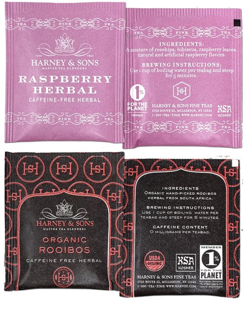 Harney & Sons Assorted Tea Bag Sampler 40 Count – Harney Decaf Tea Bags Variety Packs, Herbal Tea Bundle Caffeine Free Tea