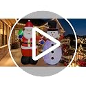 5 FT Inflatable Santa and Snowman Christmas Yard Decorations with Bright LEDs