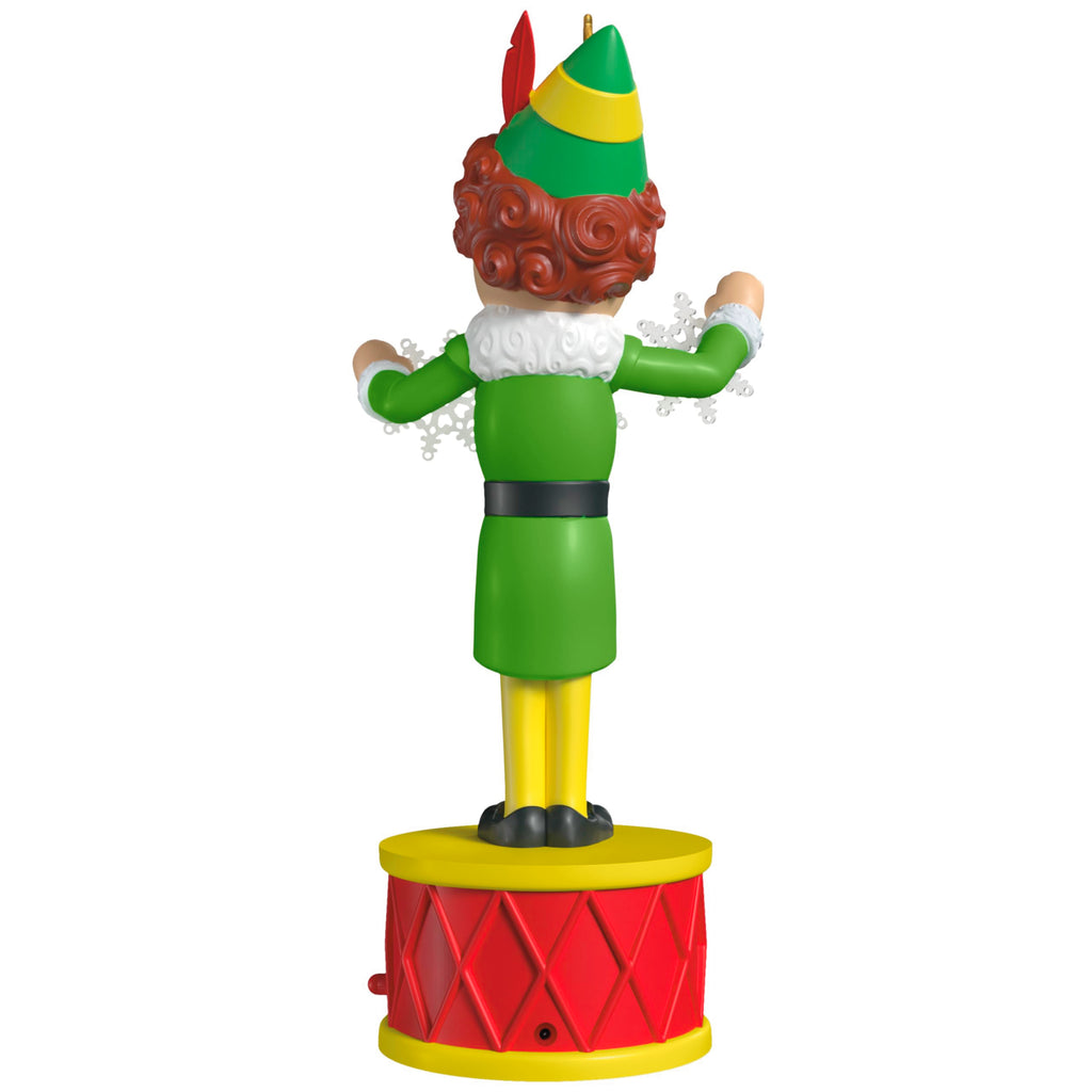 Hallmark Keepsake Christmas Ornament, Elf Collection Buddy the Elf with Light and Sound, Christmas Movie Gifts