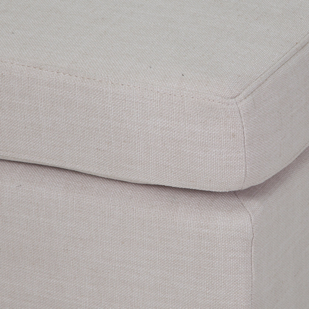 Rosella Biege Fabric Ottoman