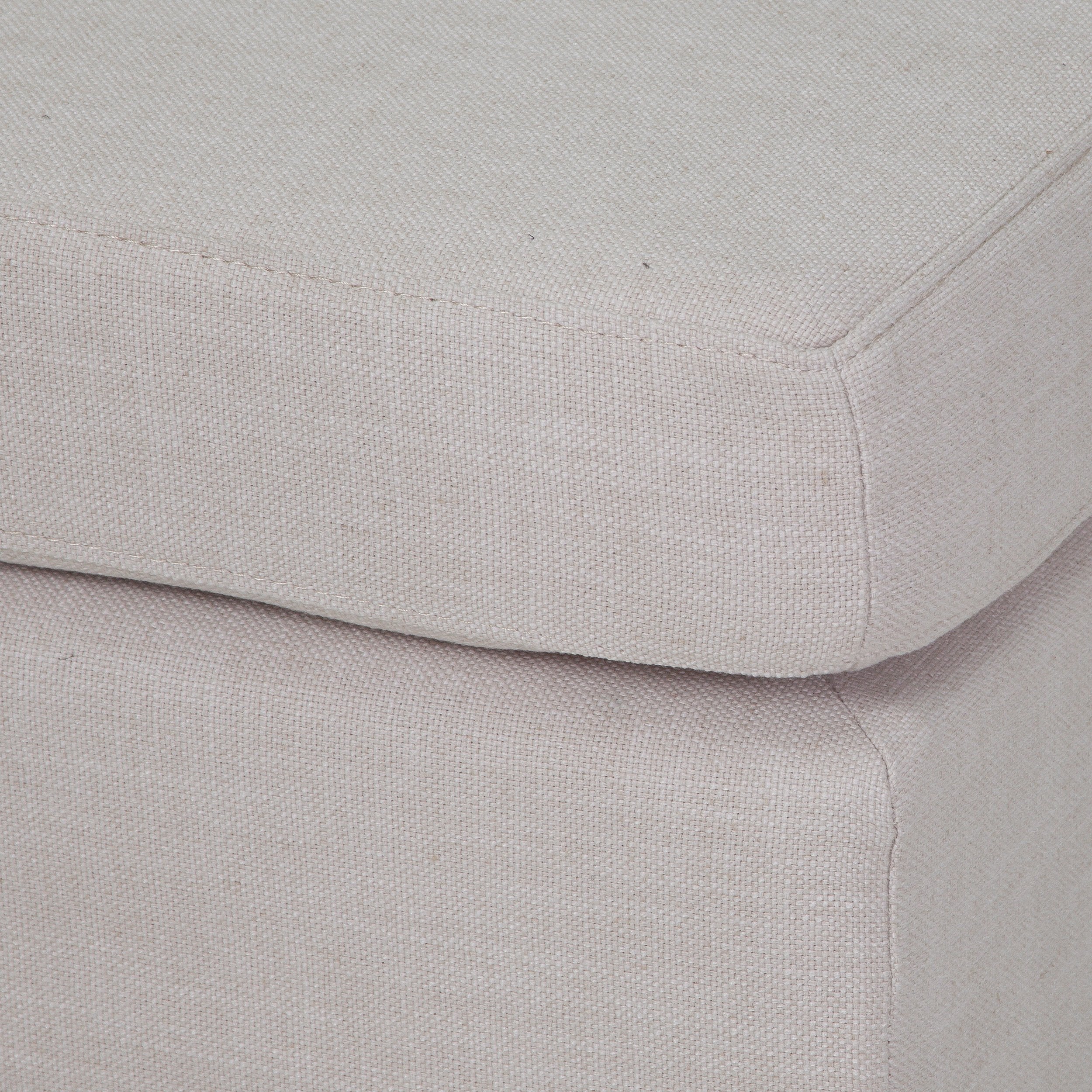 Rosella Biege Fabric Ottoman