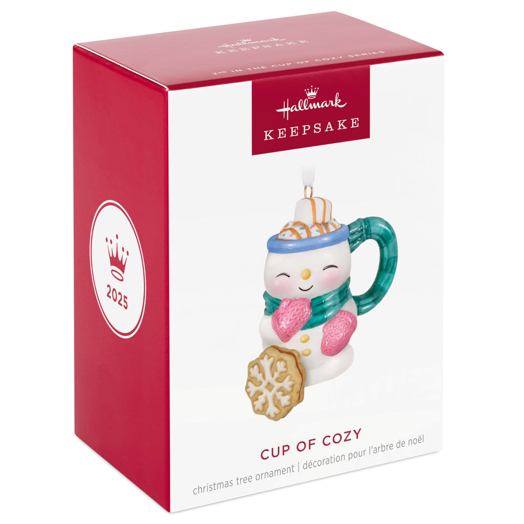 Hallmark Keepsake Christmas Ornament, Cup of Cozy, Porcelain, Gifts for Christmas Lovers