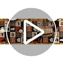 Artoid Mode Halloween Table Runner, 13x72 Inch Black Spun Polyester