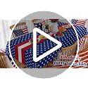 Childom 3-Pack Patriotic Disposable Plastic Tablecloths, 54"x108" Red & Blue