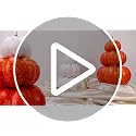 Artificial Orange Pumpkin Tower - Autumn Fall Decor, 11.4 Inch, Variation A