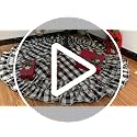 Yuboo Buffalo Plaid Christmas Tree Skirt 48 Inch Black & White Ruffled Decor