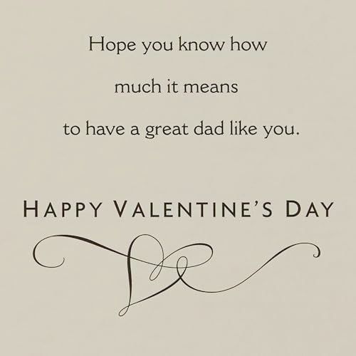 Hallmark Valentine's Day Card for Dad with Gold Scrolls