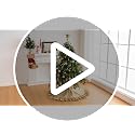 Burlap Christmas Tree Skirt 24 Inch with Ruffle Edge - Small Linen Holiday Decor (Variation of THIS listing: Burlap / 24 Inch)