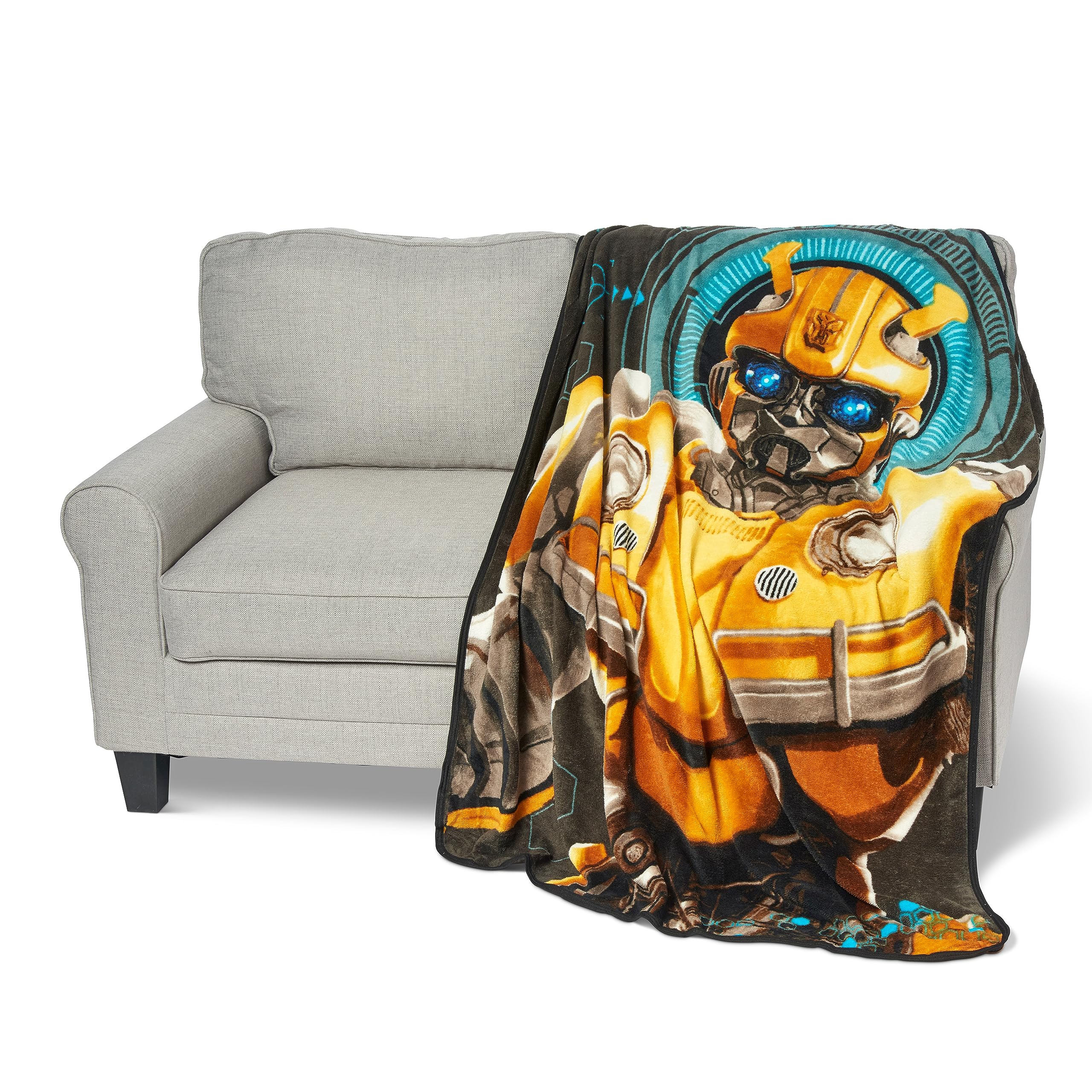 Northwest Transformers Micro Raschel Throw Blanket, Ultra Soft Throw, 46 x 60 Inches, Be Alert