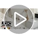 JQK Brushed Knob Toilet Paper Holder - 5 Inch Stainless Steel Dispenser for Mega Rolls