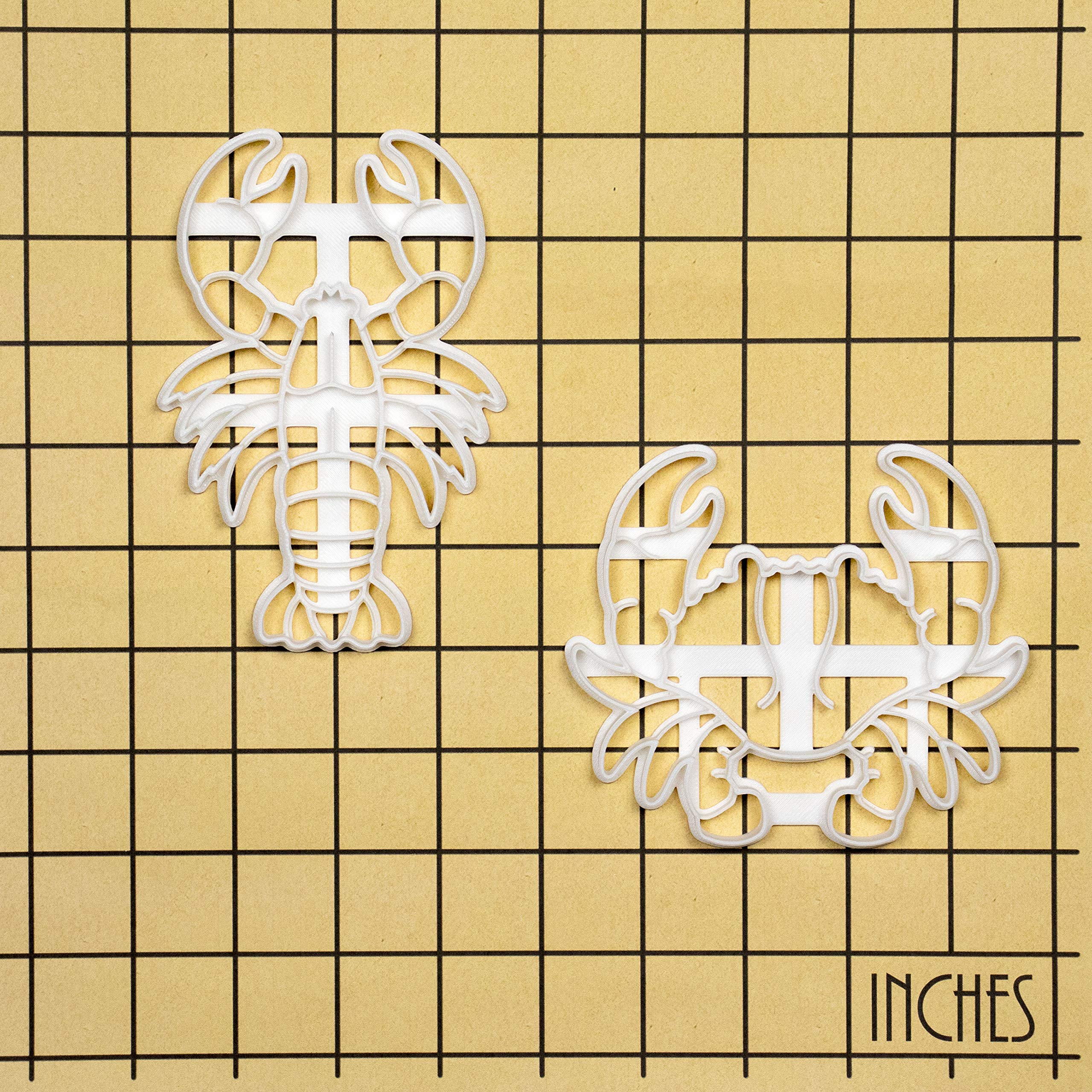 Set of 2 Crustacean cookie cutters (Designs: Crab and Lobster), 2 pieces - Bakerlogy