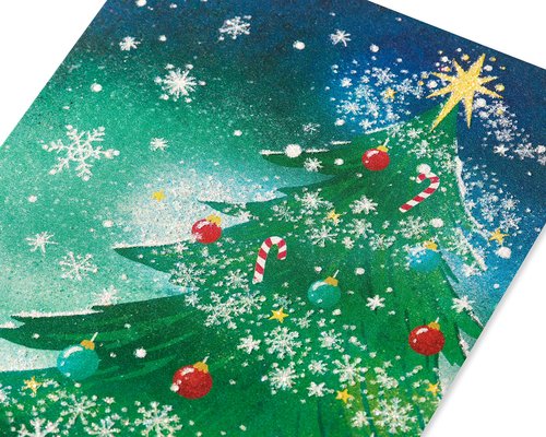 Papyrus Boxed Holiday Christmas Cards, Magical Tree Top, 20 Count