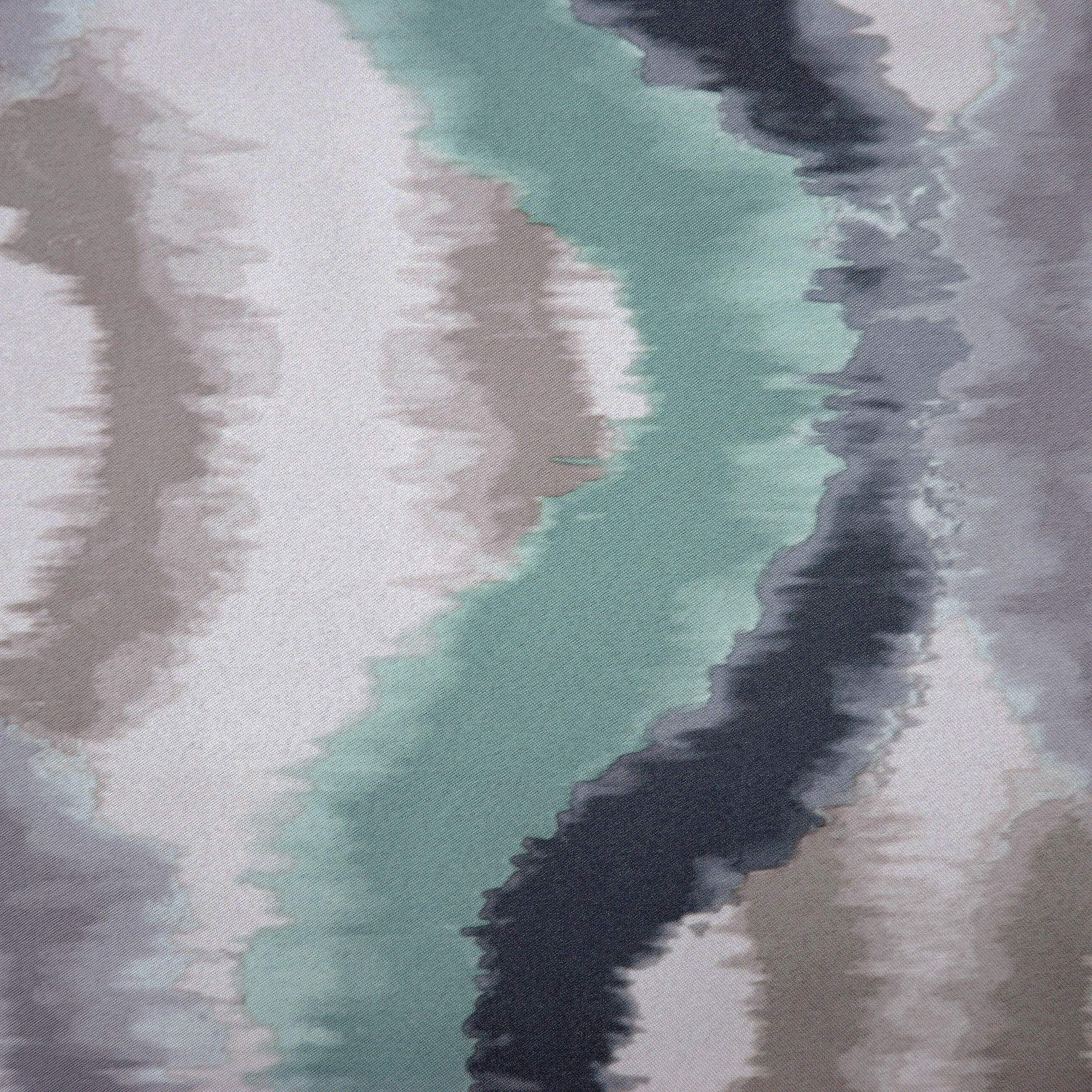 Sun Zero Burbank Watercolor Ogee Energy Efficient Grommet Curtain Panel, 54" x 84", Linen