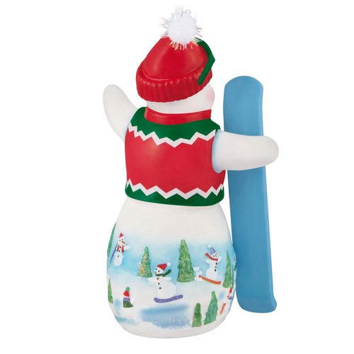Hallmark Keepsake Christmas Ornament 2025, Snowtop Lodge Ollie U. Halfpipe, Porcelain, Snowman Collectors Gifts