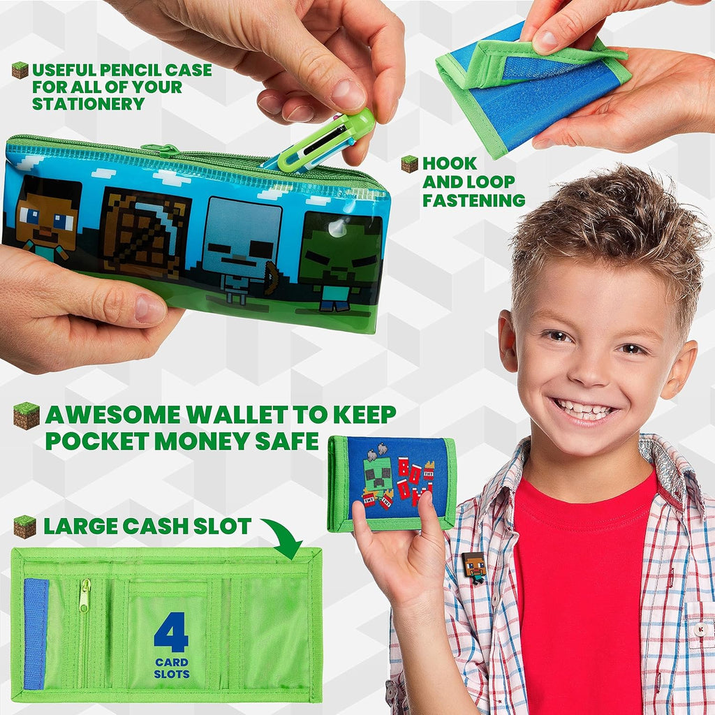 Minecraft Advent Calendar 2025 - 24 Fun Items Including Keychains, Pens & Notebooks | Green Cube Gamer Gift