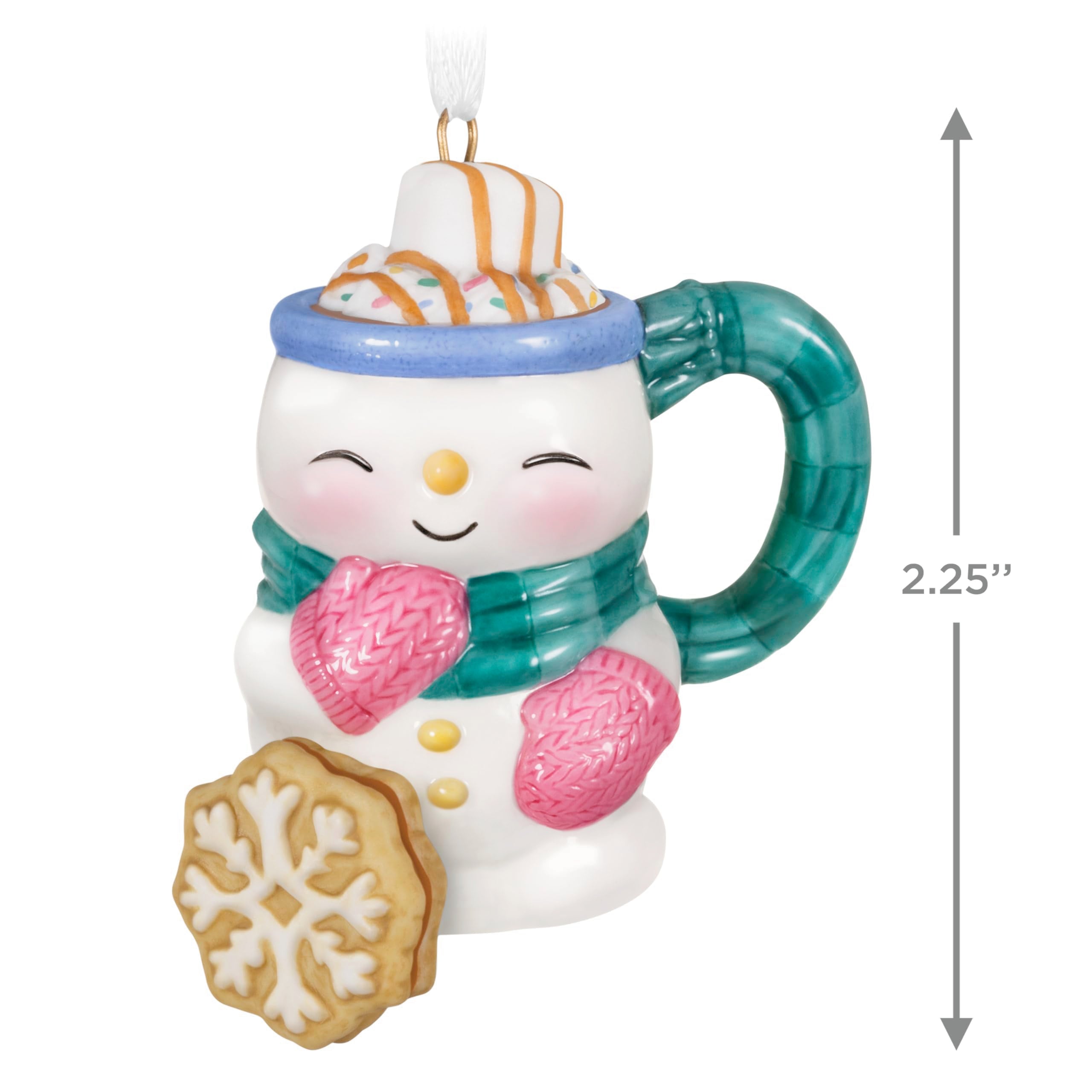 Hallmark Keepsake Christmas Ornament, Cup of Cozy, Porcelain, Gifts for Christmas Lovers