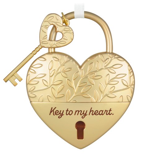 Hallmark Keepsake Christmas Ornament, Key to My Heart, Metal, Gifts for Couples