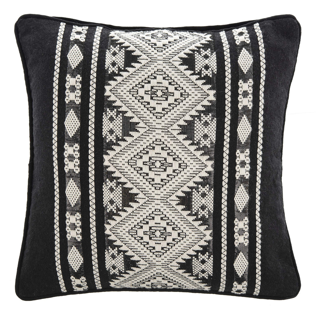 SAFAVIEH Home Midnight Black and Ivory Moroccan 20-inch Decorative Pillow Pillow