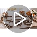 Christmas Cookie Cutters Set - Extra Large 8 Inch Classic Holiday Shapes - Santa, Stocking, Mitten, Bell, Tree, Reindeer - 6 Piece