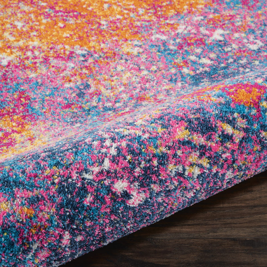 Nourison Home Passion 4' x Round Multicolor Fabric Modern Area Rug (4' Round)