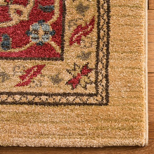 SAFAVIEH Mahal Collection Accent Rug - 2'2" x 4', Red & Natural, Traditional Oriental Design, Non-Shedding & Easy Care, Ideal for High Traffic Areas in Entryway, Living Room, Bedroom (MAH698A)
