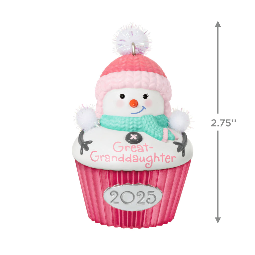 Hallmark Keepsake Christmas Ornament, Great-Granddaughter Cupcake 2025