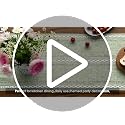 Artoid Mode Sage Green Embroidered Table Runner, 13x36 Inch Cotton Blend