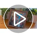 Rustic Brown 10x10 Picture Frame Set with 8x8 Mat - 6 Pack, Square Wall Decor