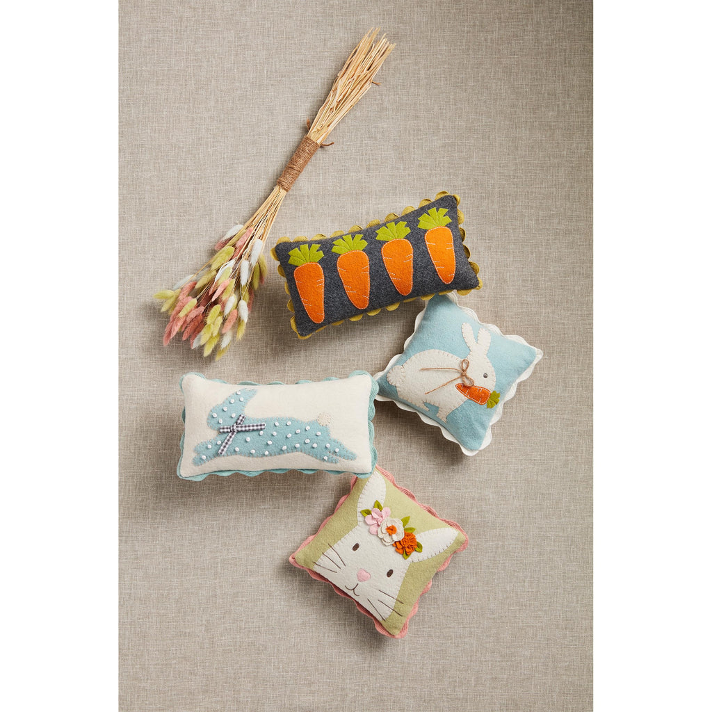 Mud Pie Mini Pillow, Carrot; 12" x 6"